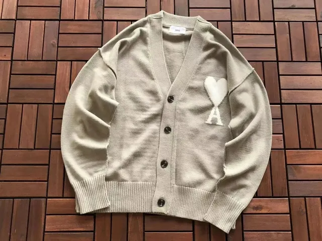 AMI Paris Cardigan Heart Logo