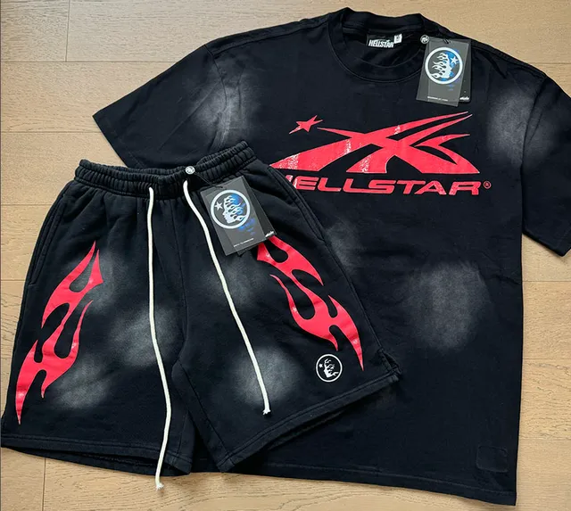 Hellstar Flame Graphic Set Black with Red Flames