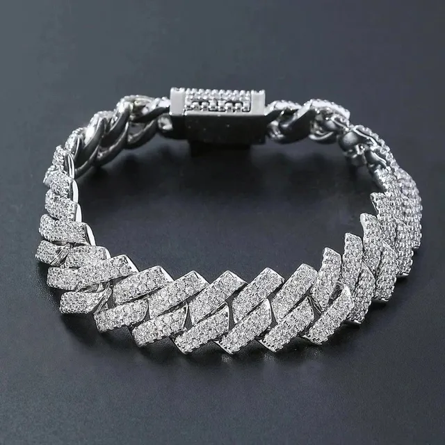 Chrome Hearts Curb Link Bracelet Iced Out