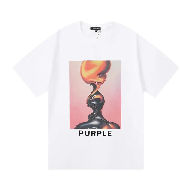 Purple Brand Graphic Tee Melting Sculpture Print