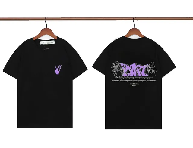 Off-White Graphic T-Shirt Purple Print