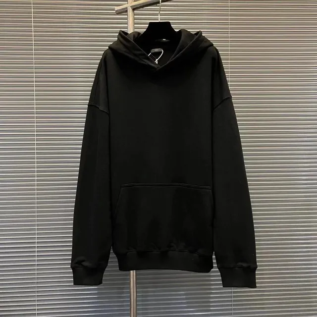 Balenciaga Hooded Sweatshirt Solid Black