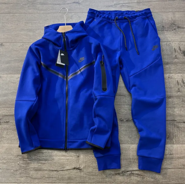 Nike Tech Fleece Hoodie and Joggers Royal Blue