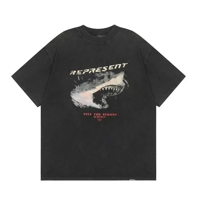 Represent Graphic Tee Shark Print