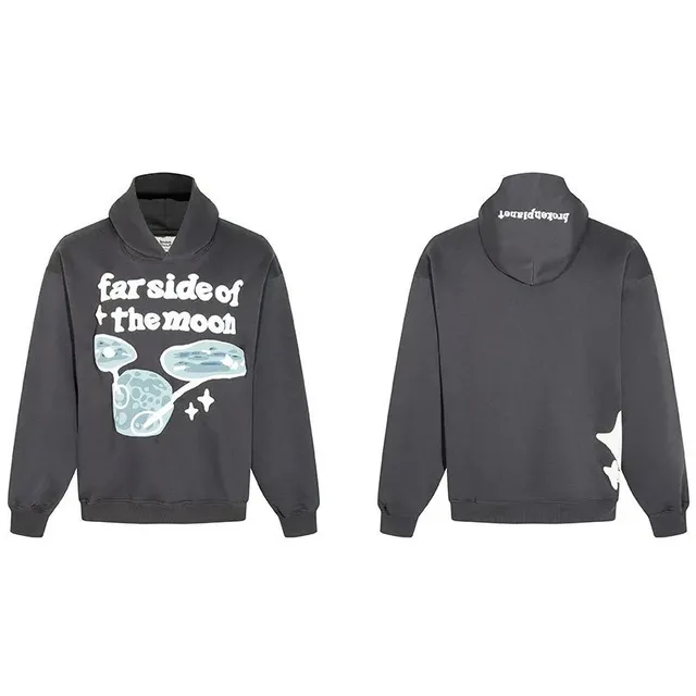 Broken Planet Hoodie Far Side of the Moon Print