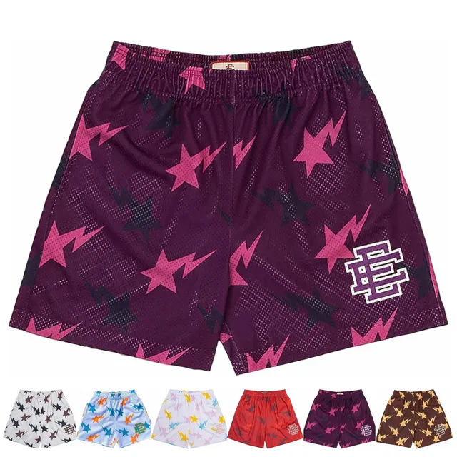 Eric Emanuel Star Mesh Shorts Lightning Star Print