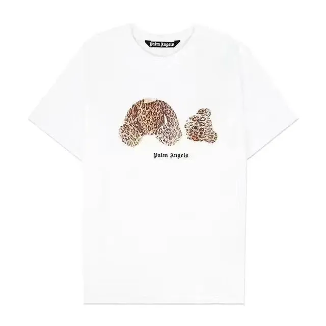 Palm Angels Graphic Tee Leopard Bear Print