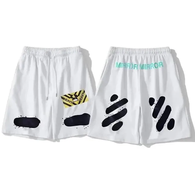 Off-White Printed Shorts Mirror Mirror
