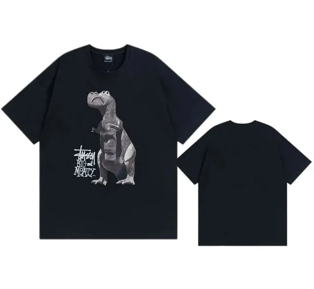 Stüssy T-Shirt Big and Meaty Dinosaur Print
