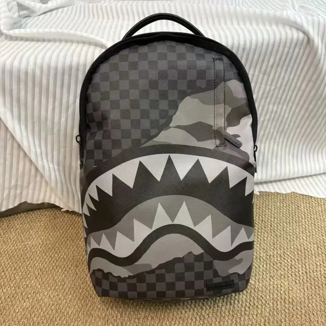 Sprayground Shark Backpack Checker Camo