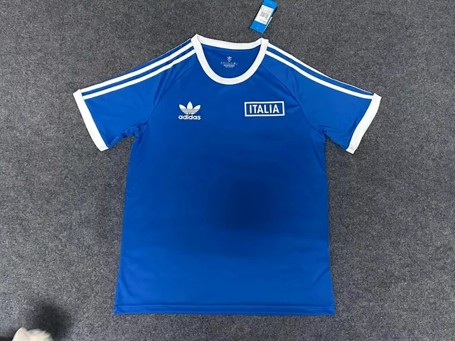 Adidas Italy National Team Tee Blue with White Trim