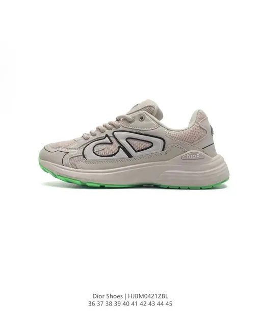 Dior B23 Low Beige with Green Sole