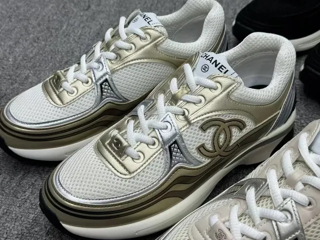 Chanel Sneaker Metallic Logo
