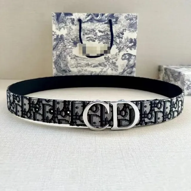 Dior Oblique Belt CD Logo Print