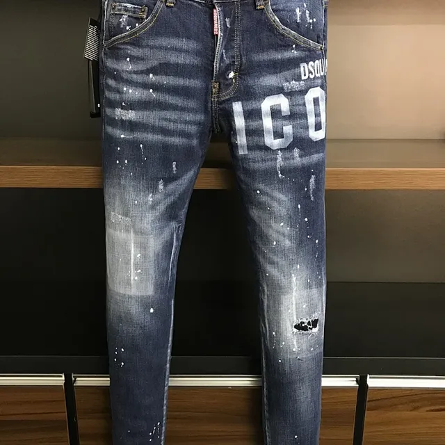 Dsquared2 Icon Jeans Distressed Paint-Splatter