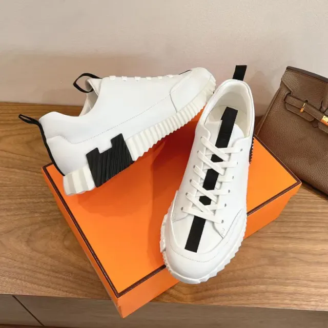 Hermès H sneaker White with Black H Logo