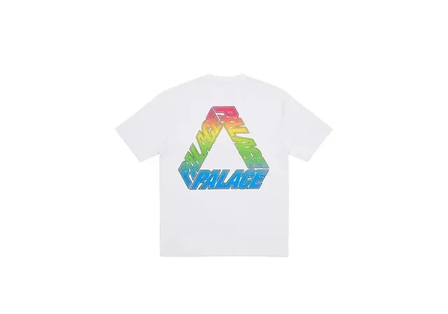 Palace Triangle Logo Tee Rainbow Gradient