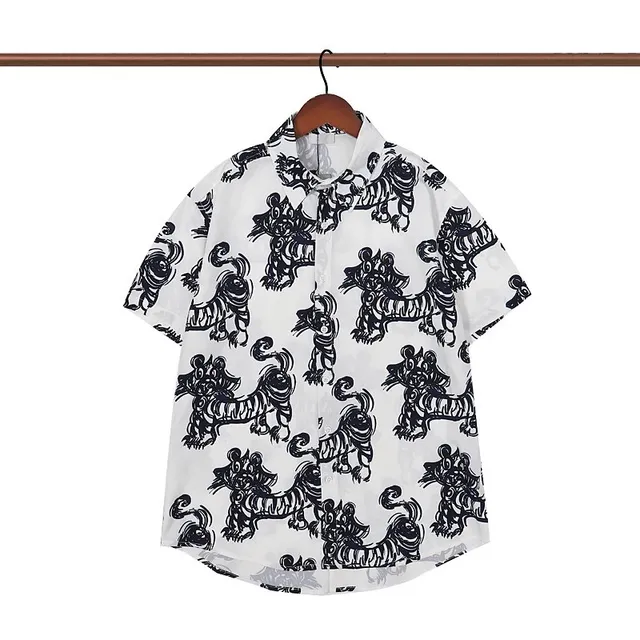 Kenzo Tiger Print Shirt All-Over Tiger Motif
