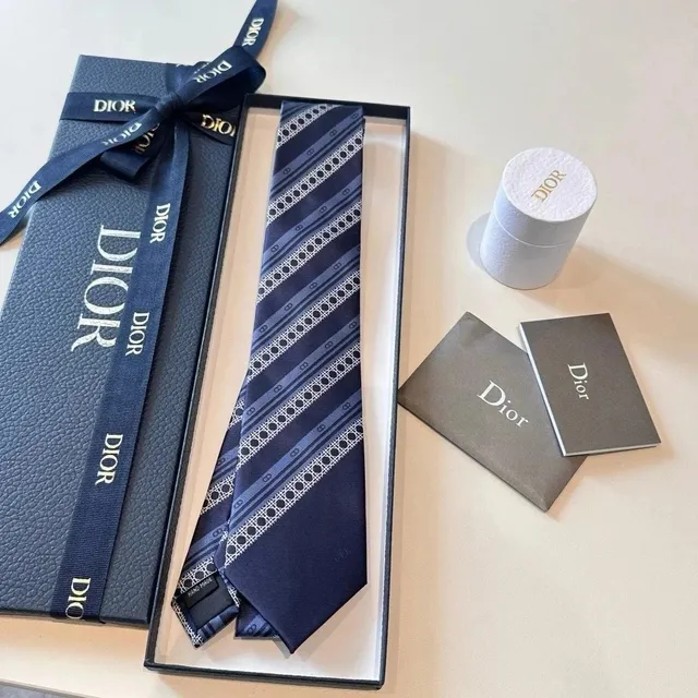 Dior Necktie Oblique Logo Stripe
