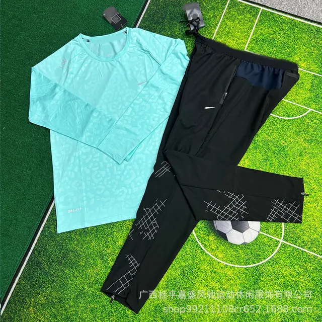 Nike Tech Fleece Set Mint and Black Grid Print