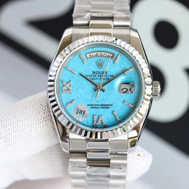 Rolex Day-Date Turquoise Lapis Dial with Diamond Hour Markers