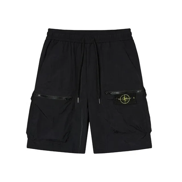 Stone Island Cargo Shorts with Compass Patch Black