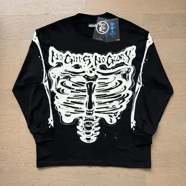 Hellstar Long Sleeve Tee No Guns No Glory Skeleton