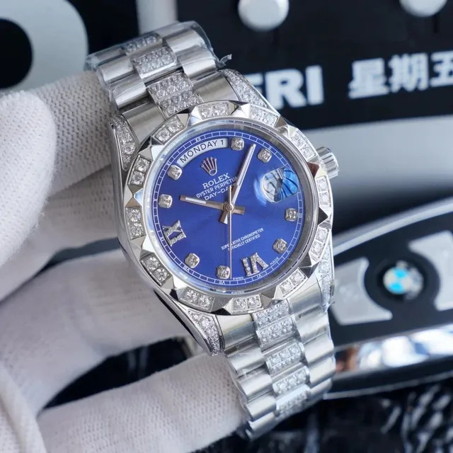 Rolex Day-Date Diamond Bezel and Hour Markers