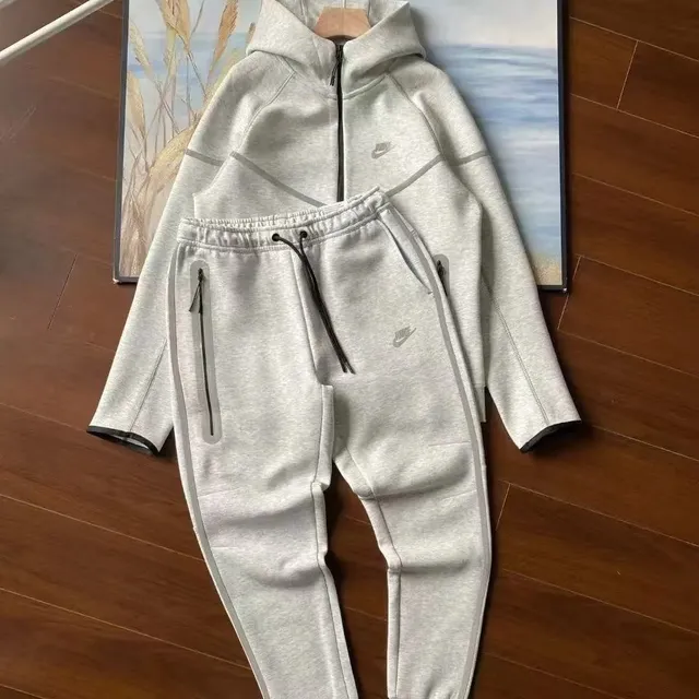 Nike Tech Fleece Hoodie and Joggers Heather Grey