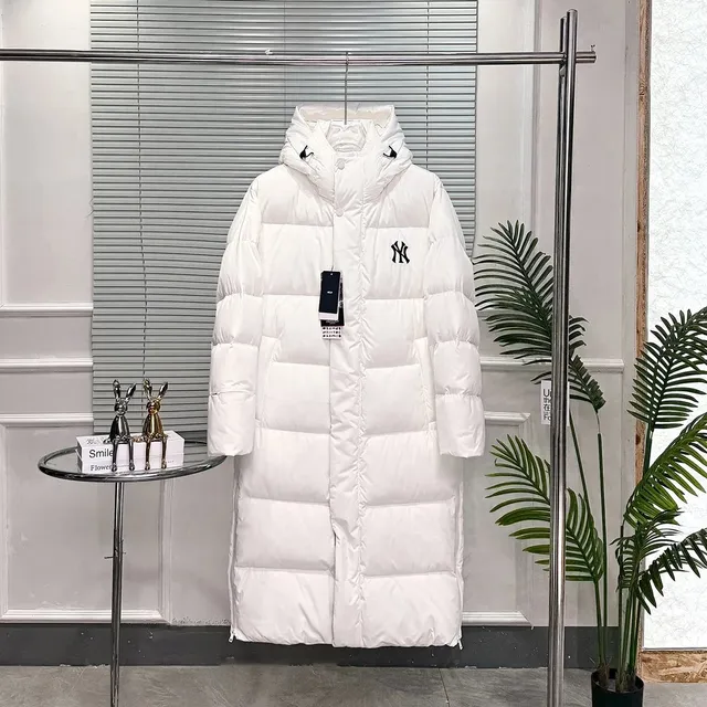 MLB Long Puffer Coat NY Yankees Logo