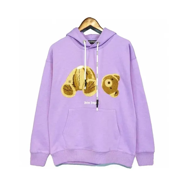 Palm Angels Hoodie Bear Embroidery