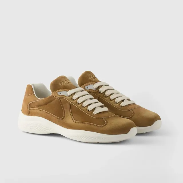 Prada Linea Rossa Trainer Suede Beige