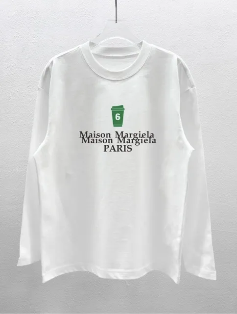 Maison Margiela Long-Sleeve Tee Coffee Cup Logo