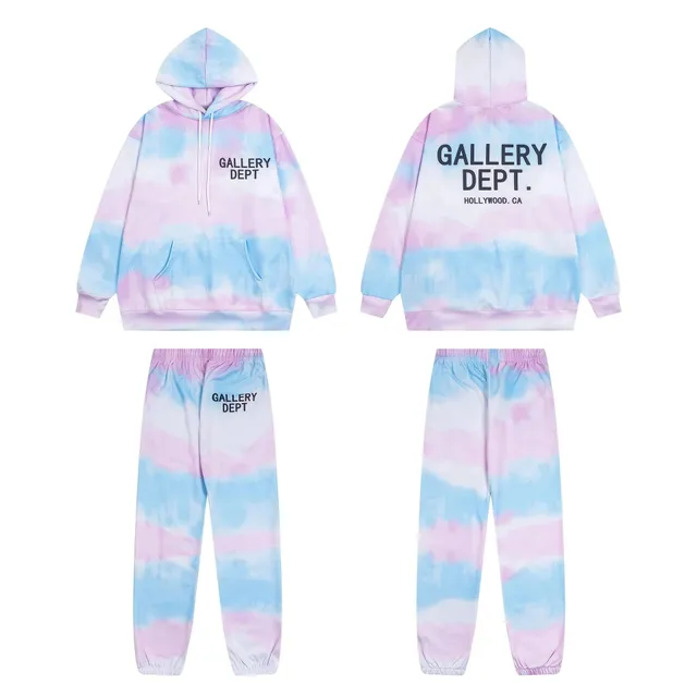 Gallery Dept. Tie-Dye Hoodie and Joggers Set Pastel Cloud