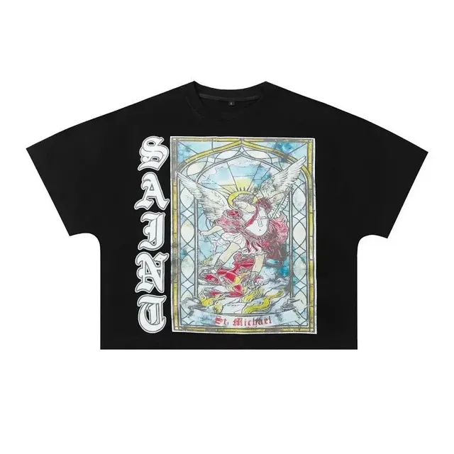 Saint Michael Graphic Tee St. Michael Stained Glass Print