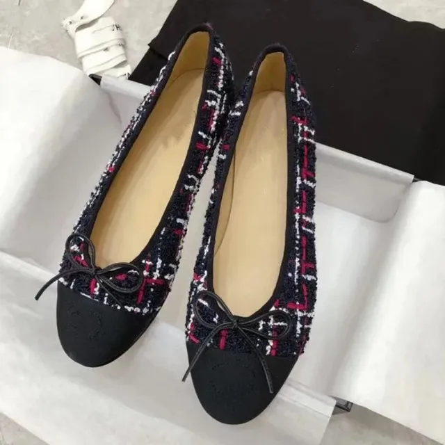 编织彩色+鞋头黑