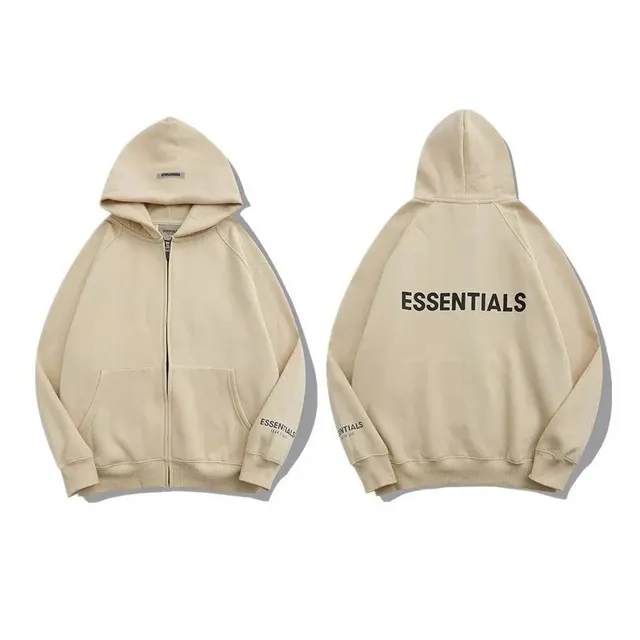 Fear of God Essentials Zip-Up Hoodie Essentials Logo