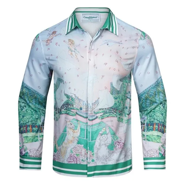 Casablanca Printed Shirt Tennis Garden Print