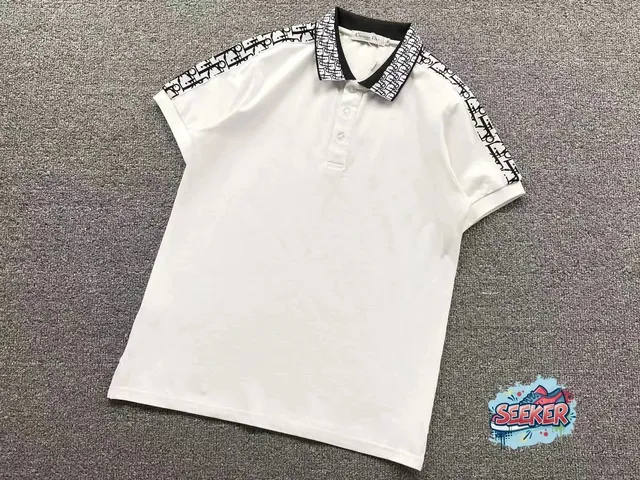 Dior Polo Shirt Oblique Print Trim