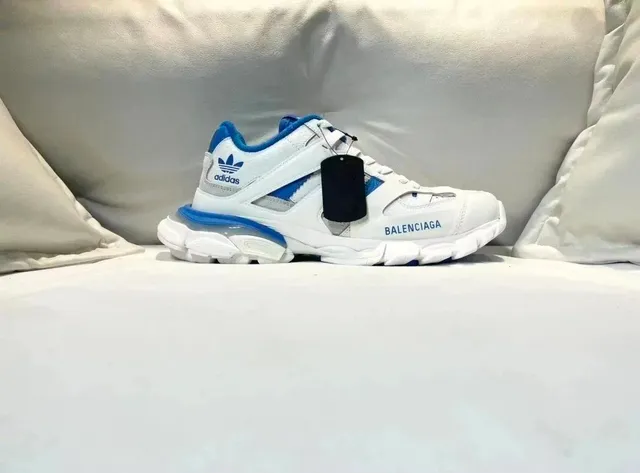 Balenciaga × Adidas Speed Trainer White Blue