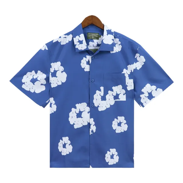 Denim Tears Camp Collar Shirt Cloud Print