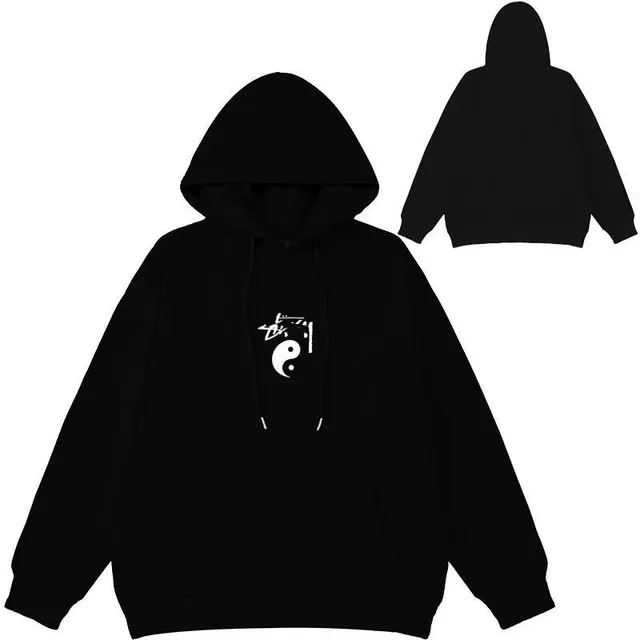 Stüssy Hooded Sweatshirt Yin Yang Graphic