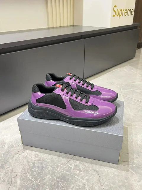 Supreme Prada Linea Rossa Sneaker Glossy Purple and Black