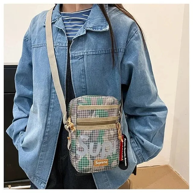 Supreme Shoulder Bag Grid Print