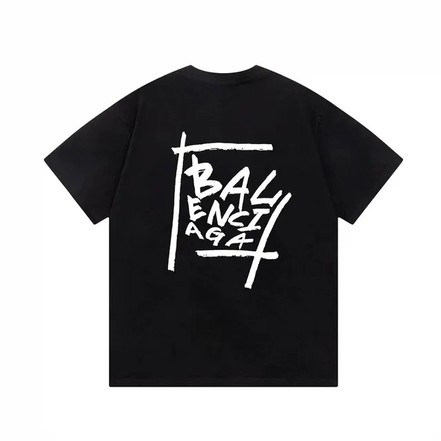 Balenciaga Graphic Tee Brushstroke Logo