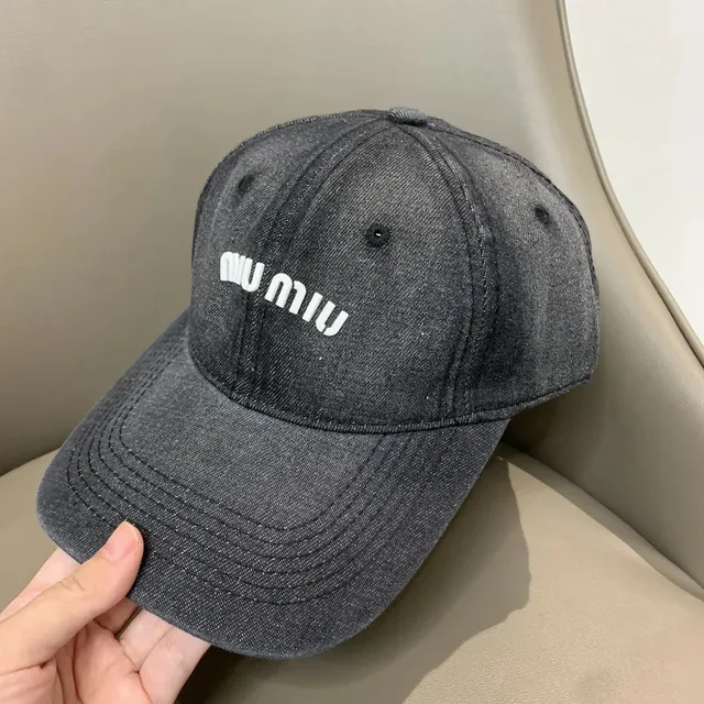 Miu Miu Baseball Cap Denim Logo