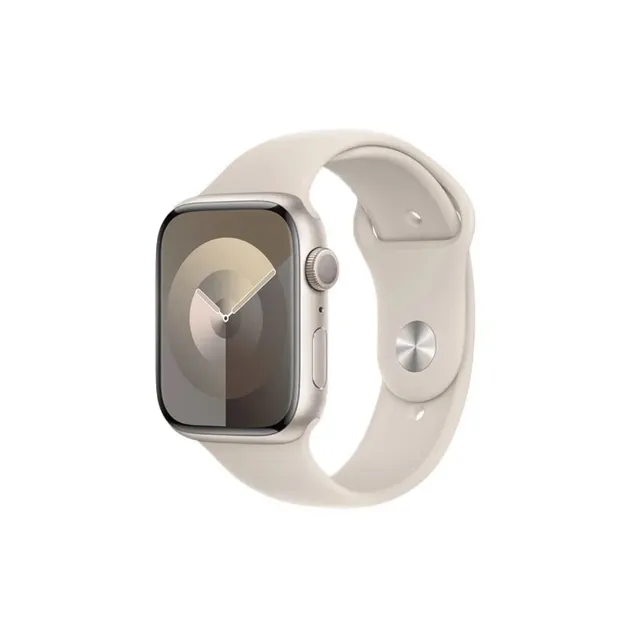 Apple Watch Starlight Aluminum with Beige Sport Band