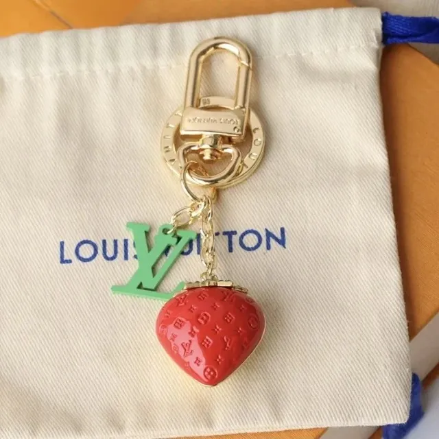 Louis Vuitton Strawberry Charm Keyholder Monogram Embossed
