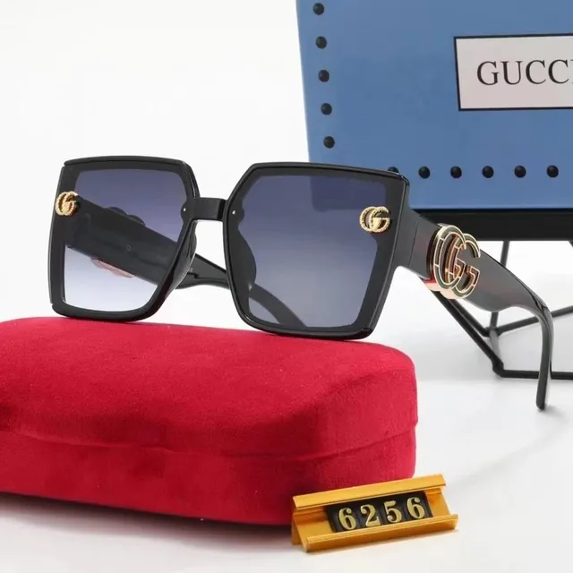 Gucci Square Sunglasses GG Logo Temples
