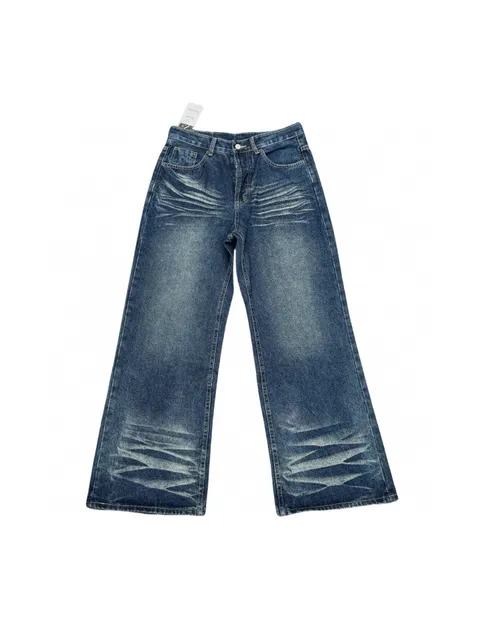 Acne Studios Wide-Leg Jeans Distressed Wash